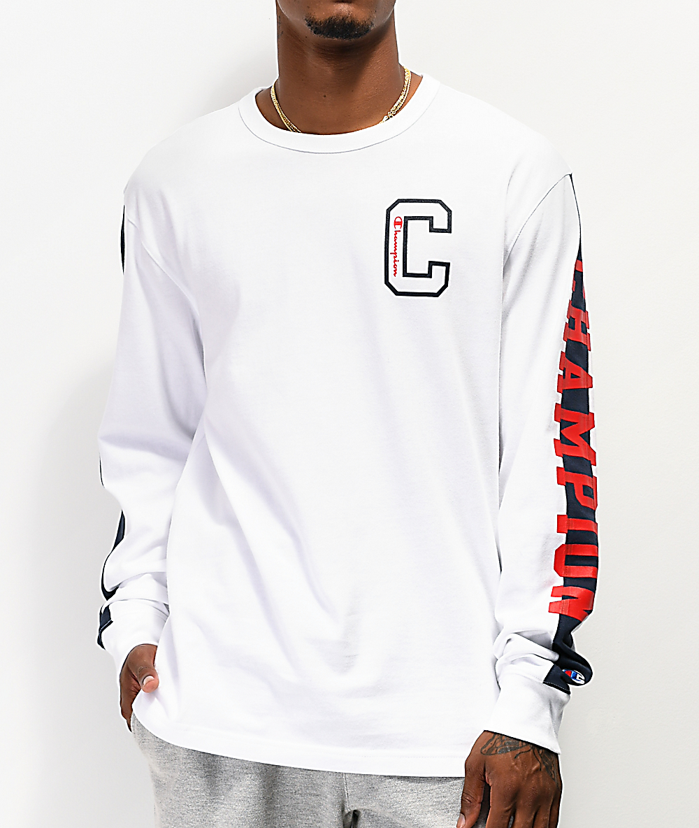 white long sleeve shirt champion