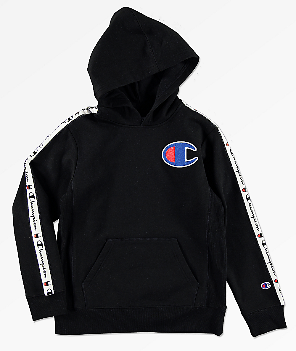 champion patch hoodie