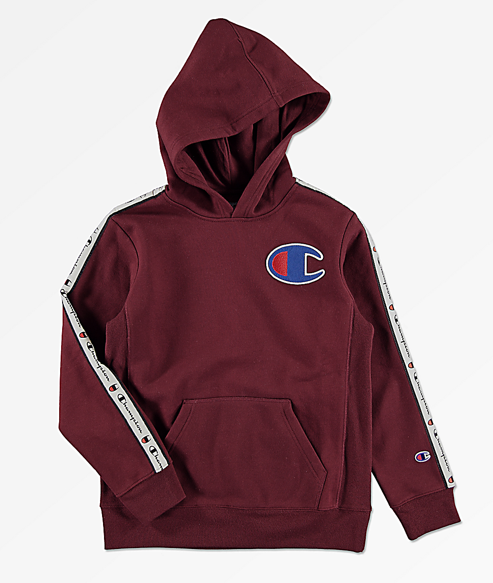 champion boys c patch taped hoodie