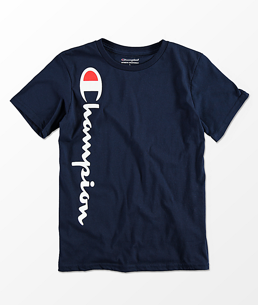 champion t shirt kids navy