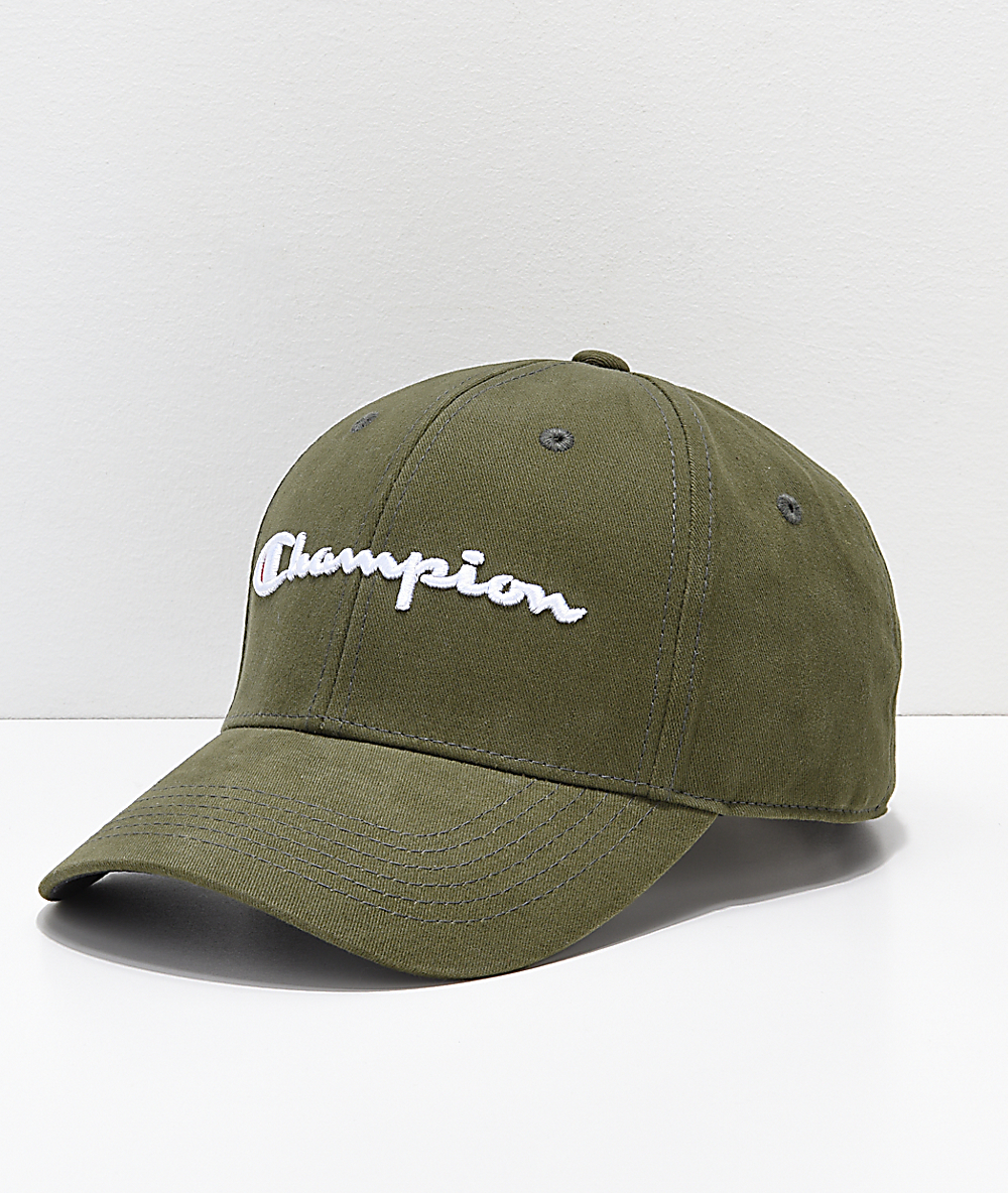 beige champion hat