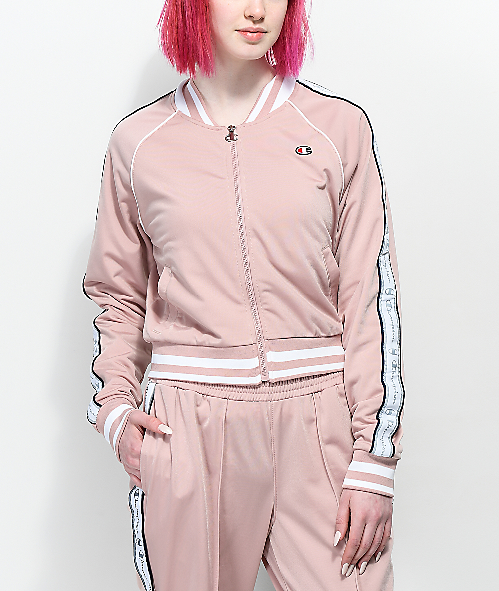 champion dream pink track jacket
