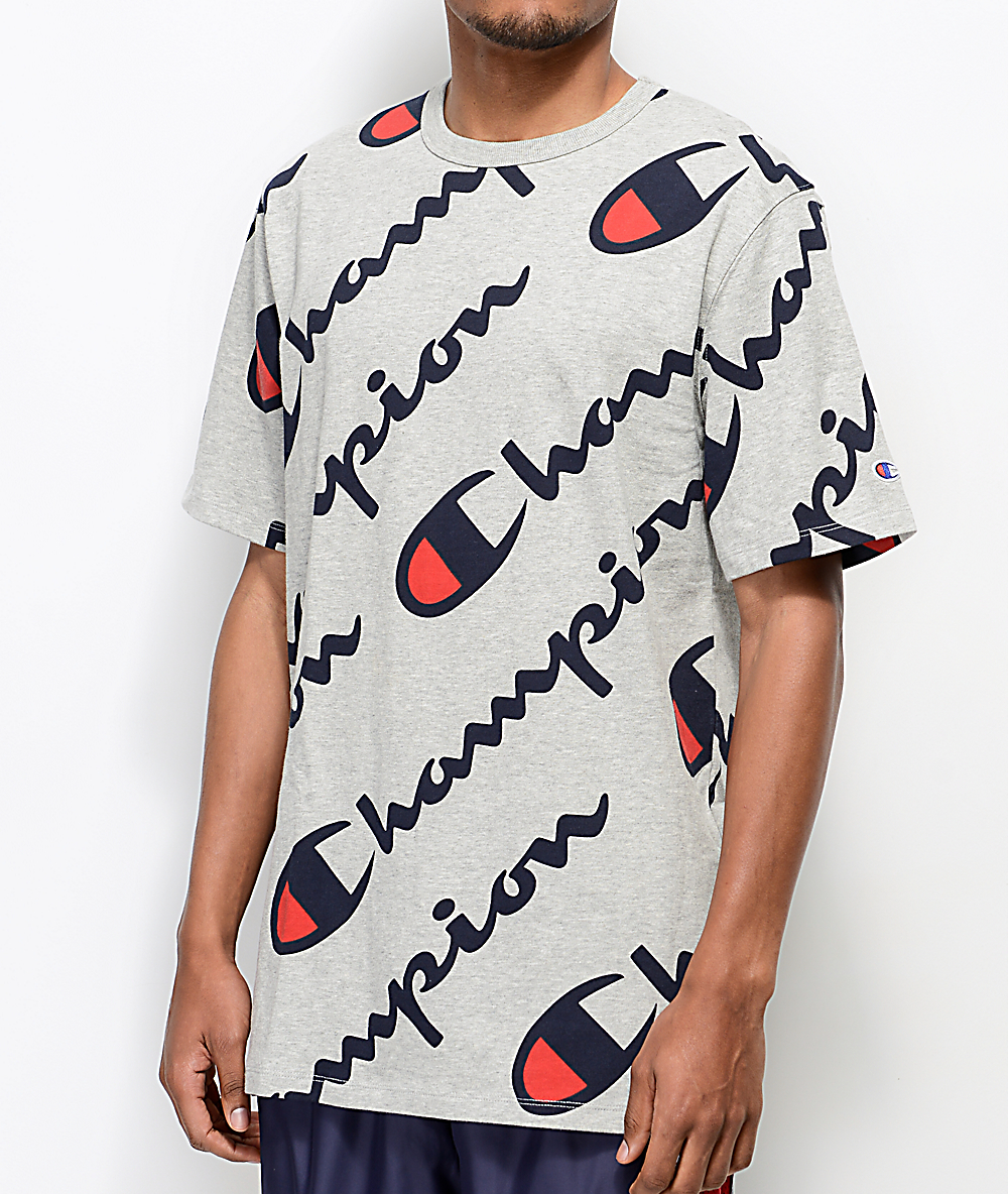 champion explode script shirt mens