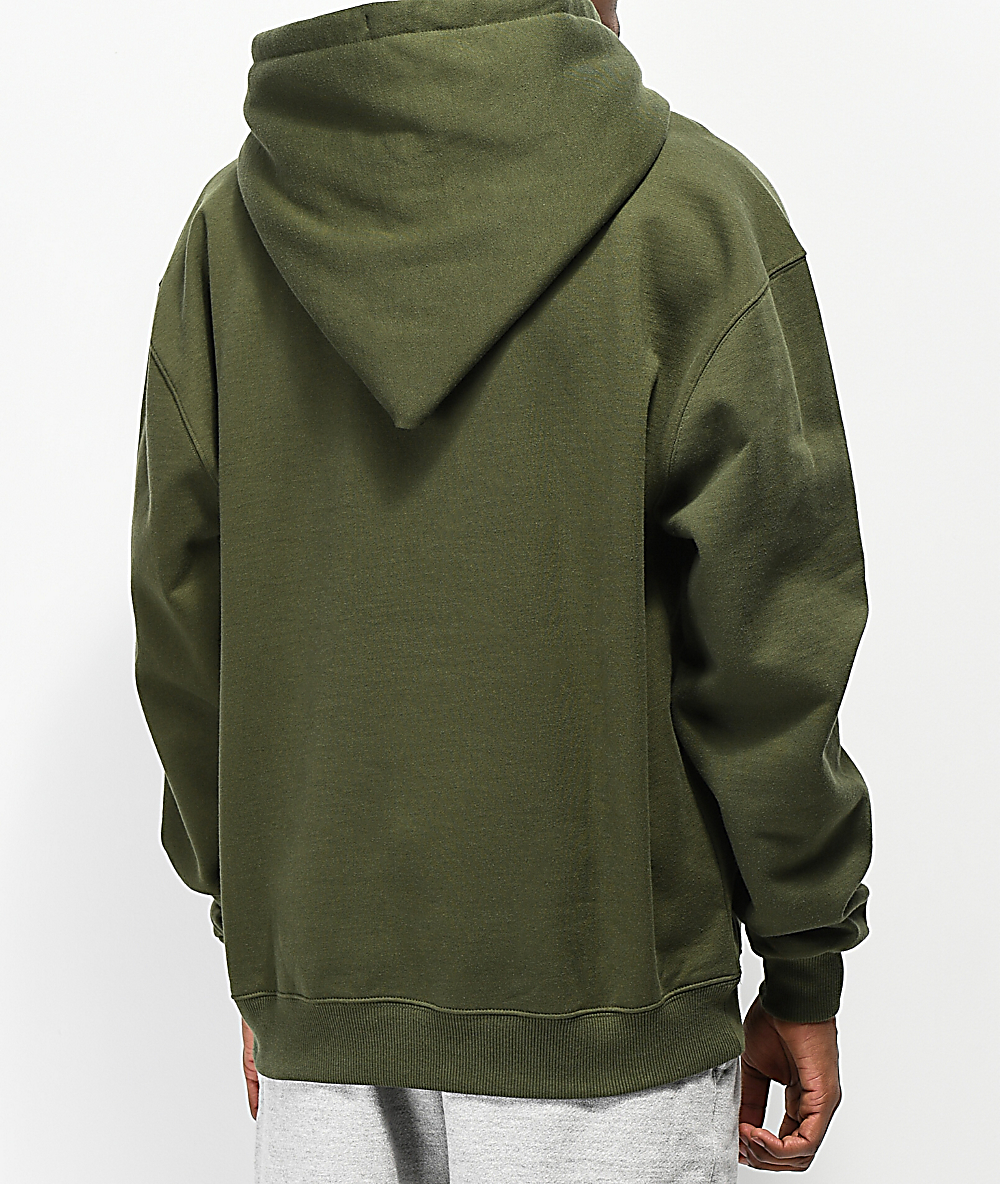 khaki green champion hoodie
