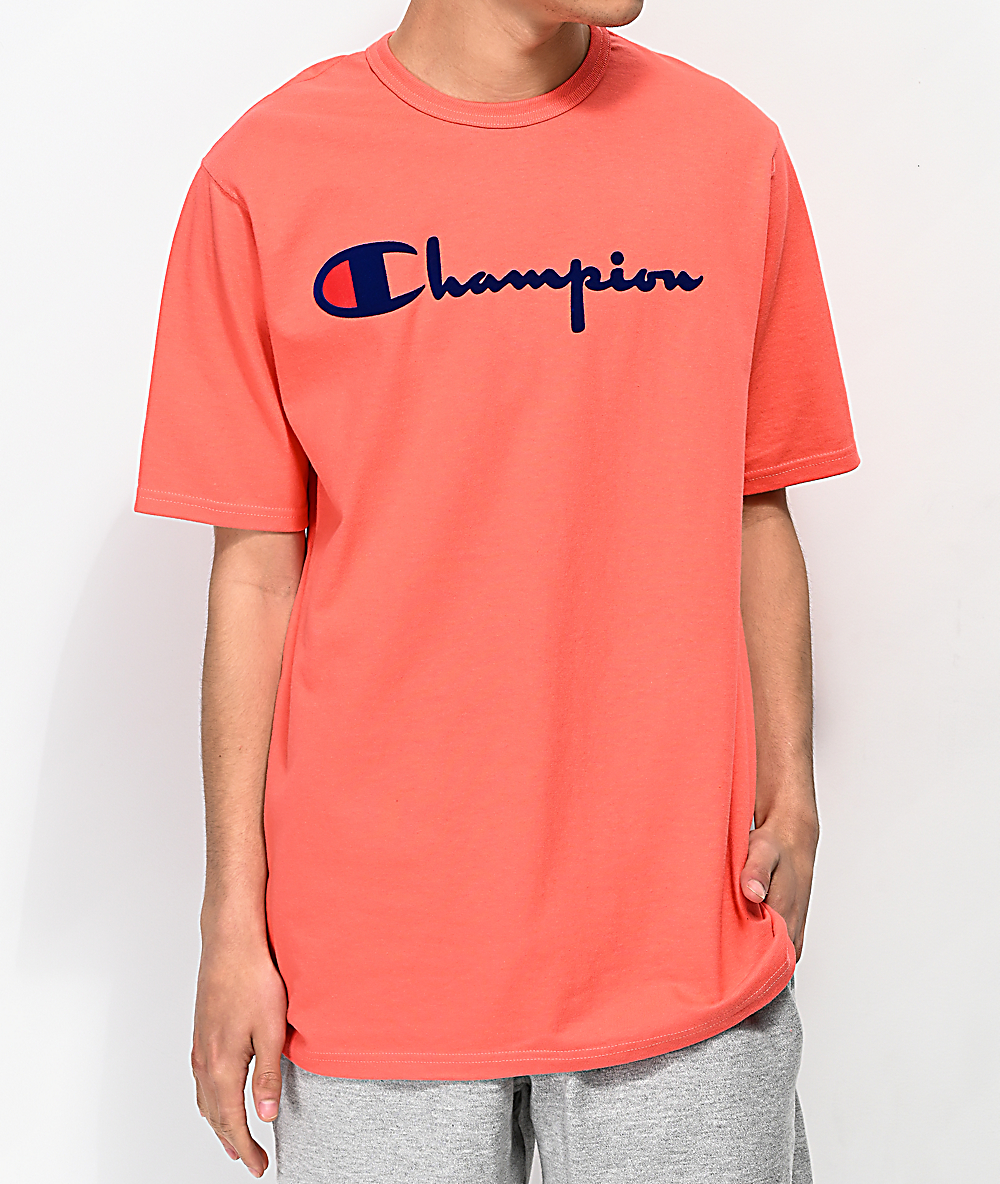 champion coral shirt