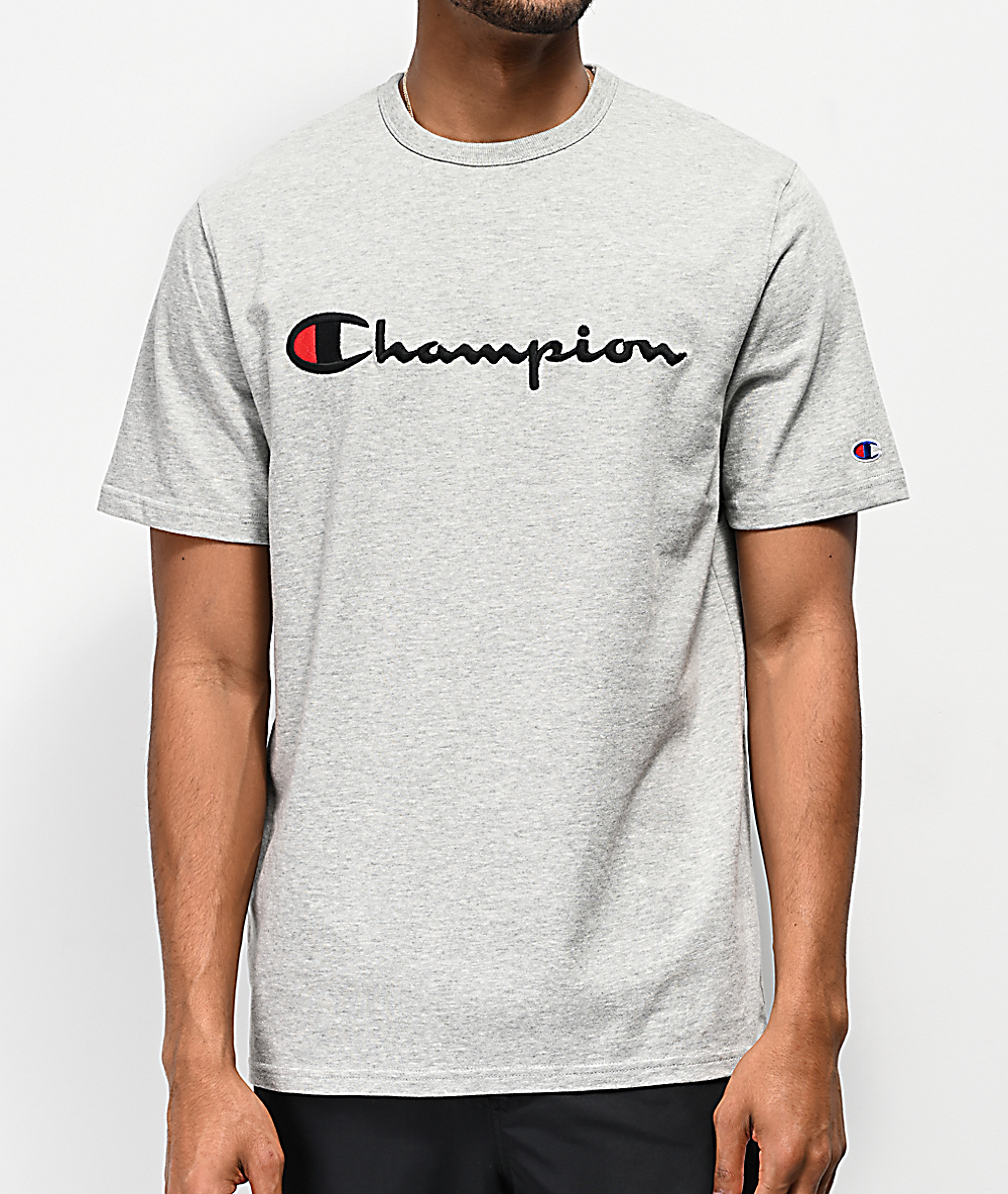 champion tshirt grey
