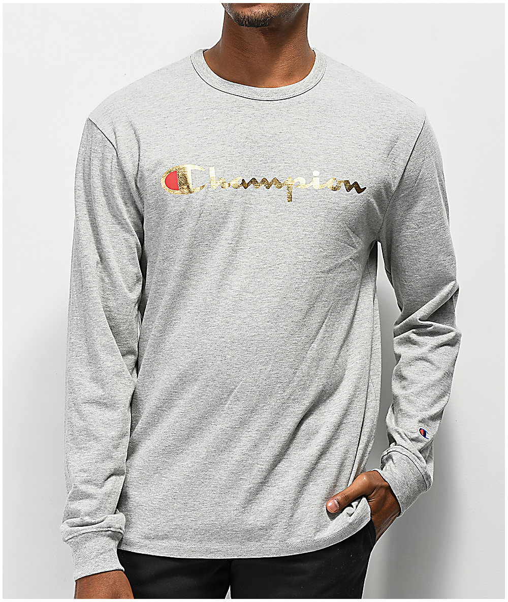 champion gray long sleeve