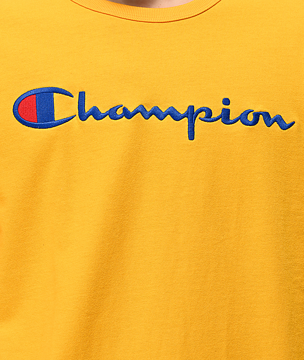 Champion Heritage Gold Long Sleeve T Shirt Zumiez