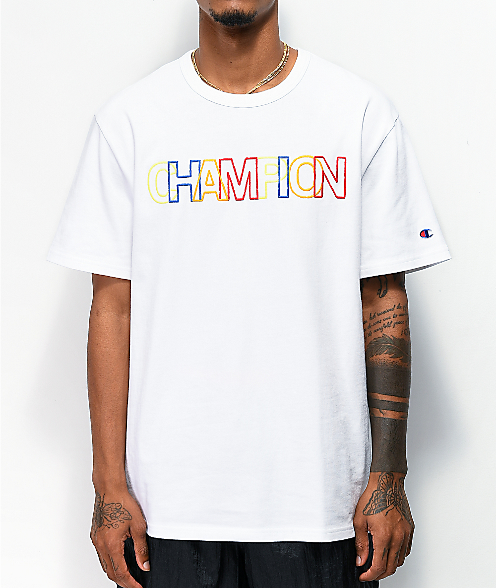 multicolor champion shirt