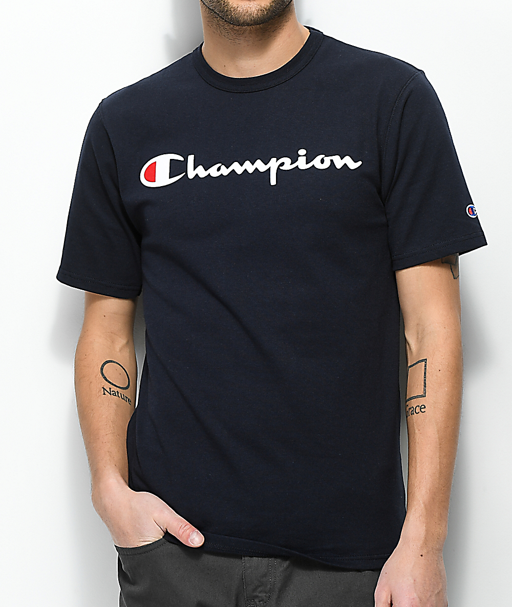 champion shirt navy
