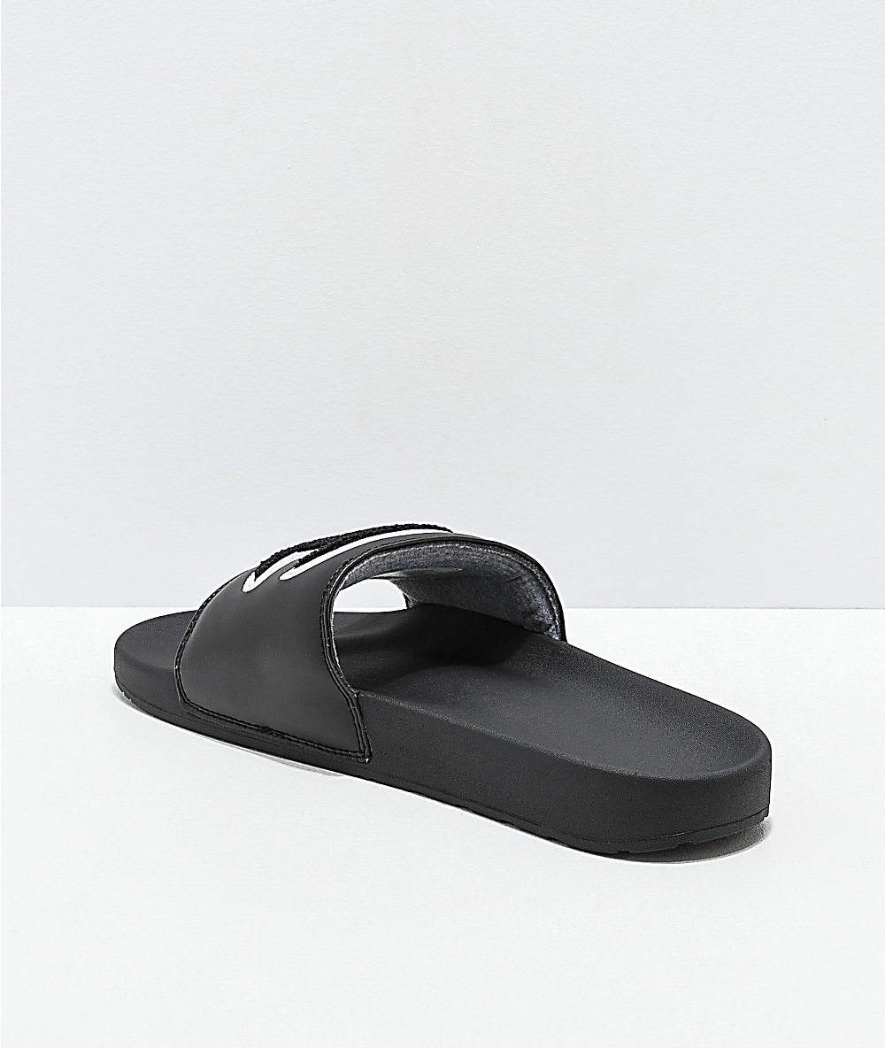 champion flip flops black