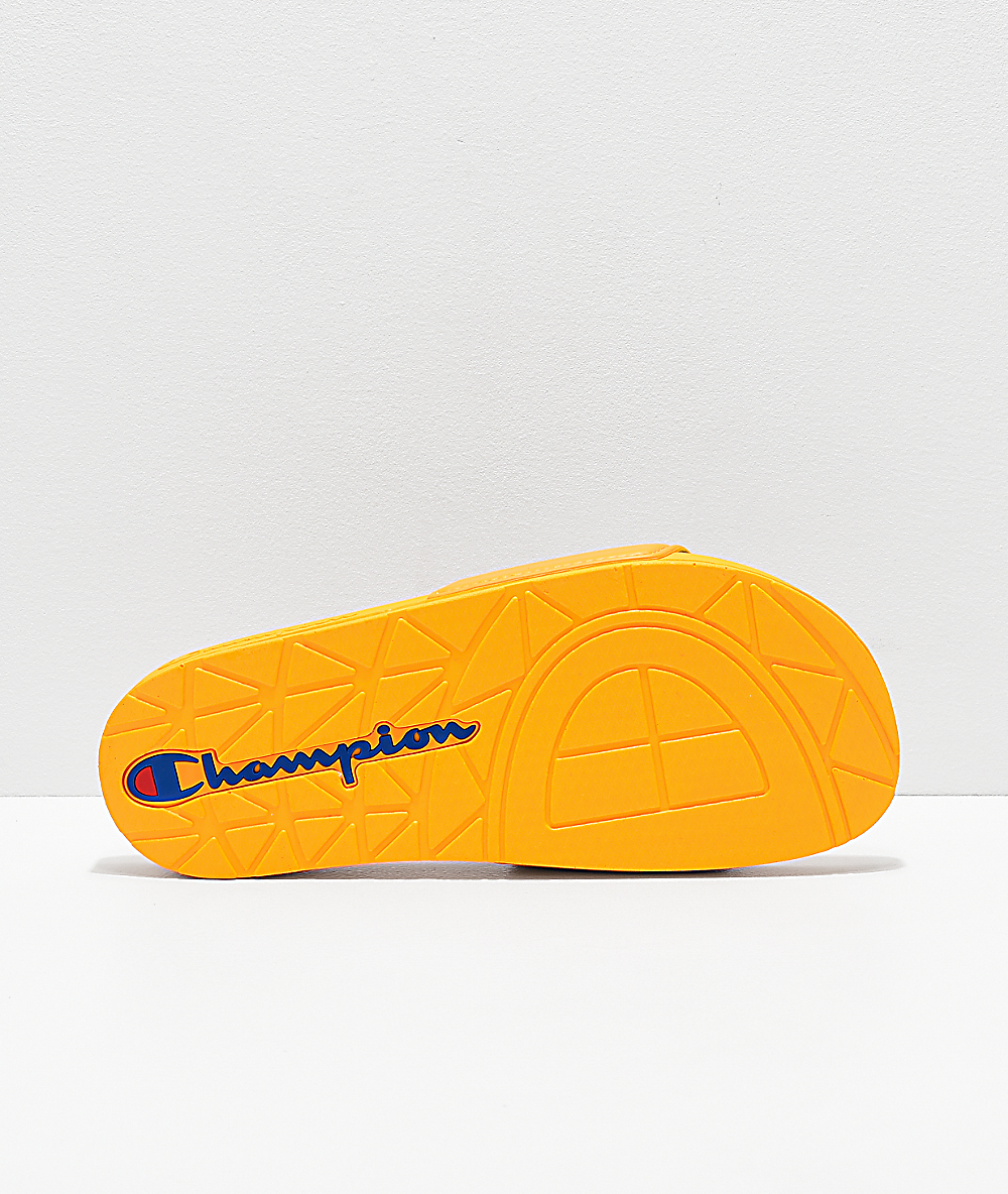 yellow champion sandals