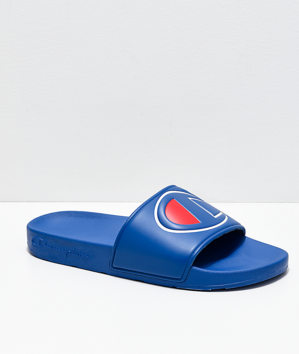 light blue champion slides