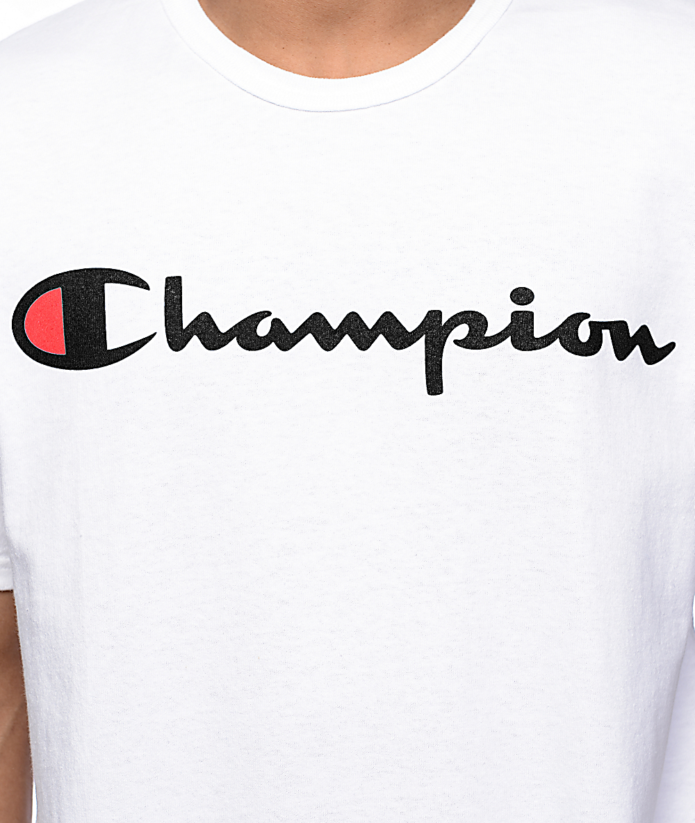 champion plain white t shirts