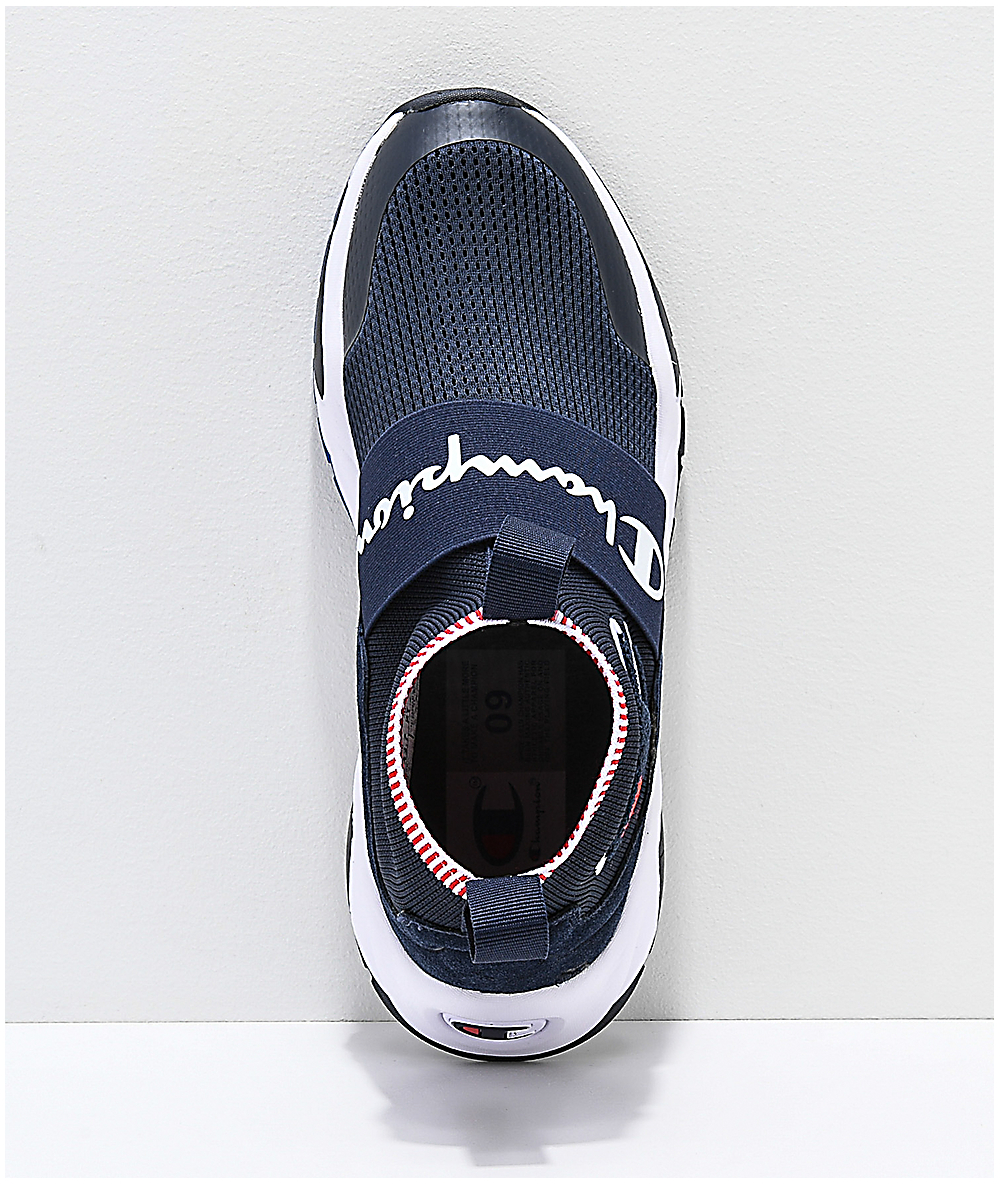 champion men's rally pro navy & white shoes