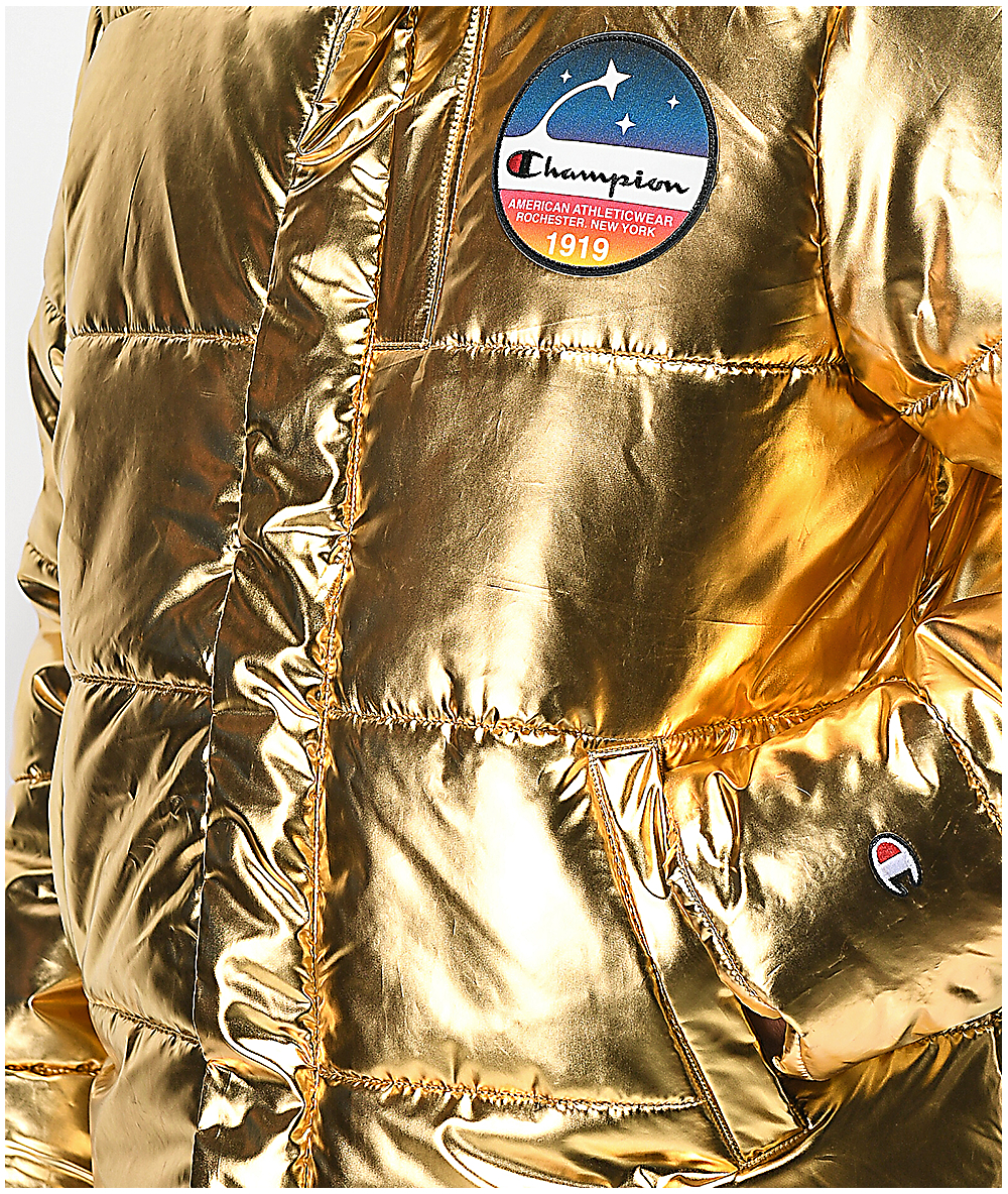 champion nasa metallic puffer gold