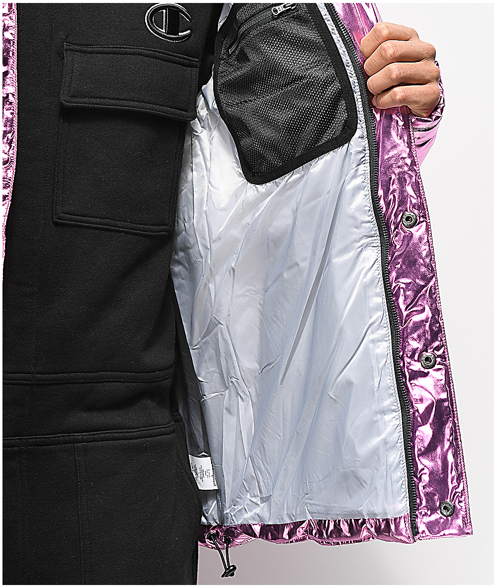 champion puffer jacket pink