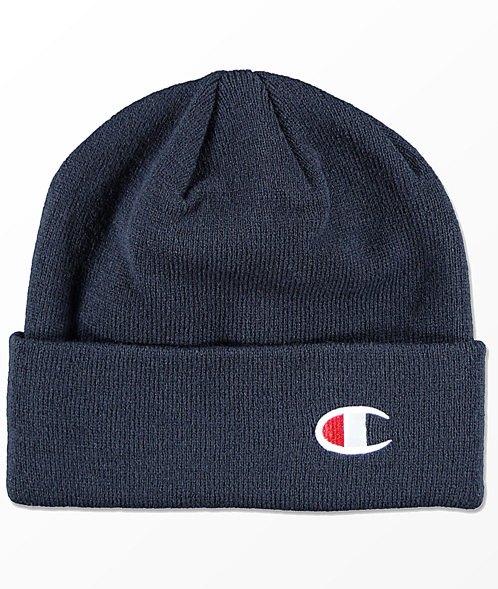 blue champion beanie