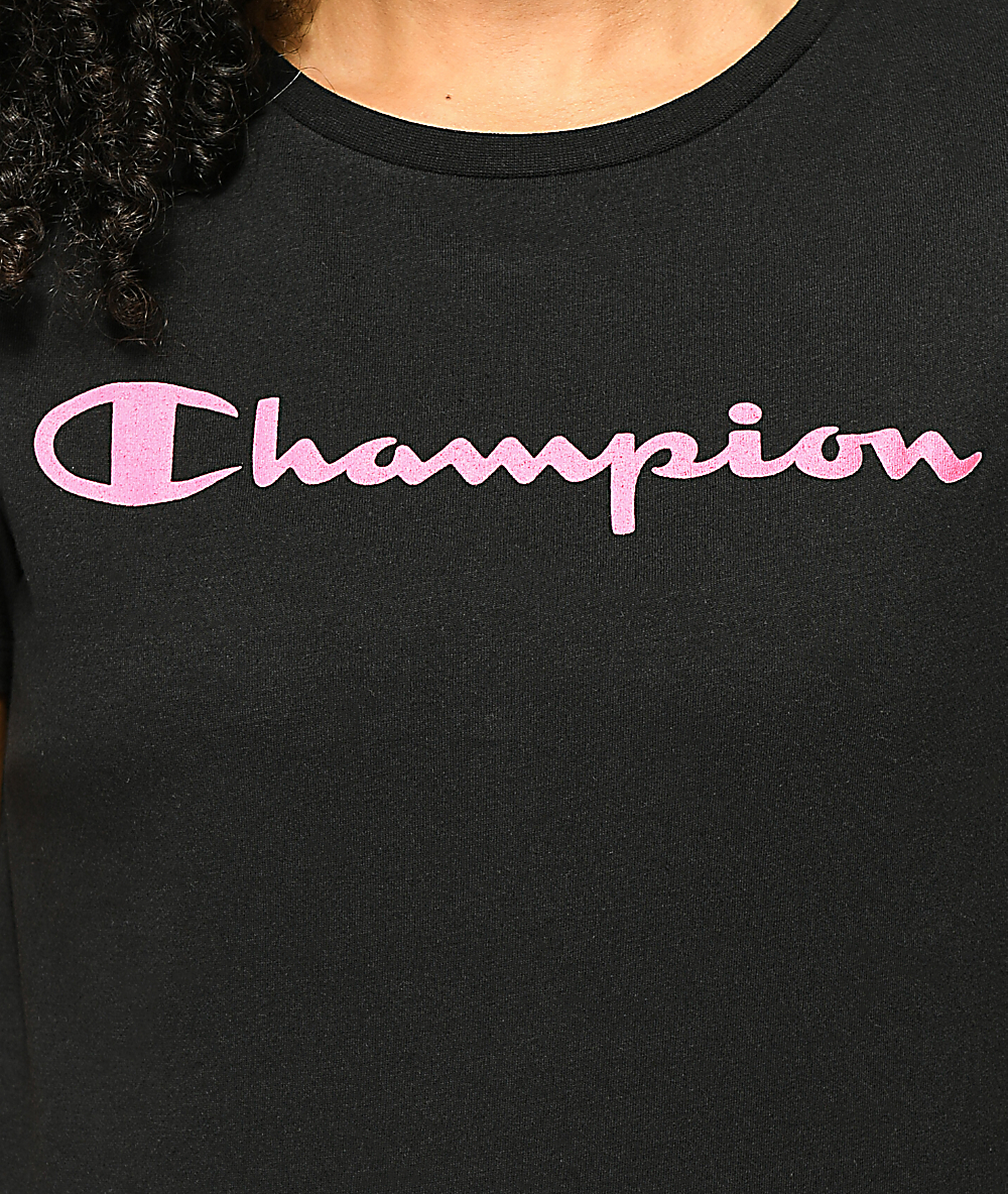 dark pink champion shirt