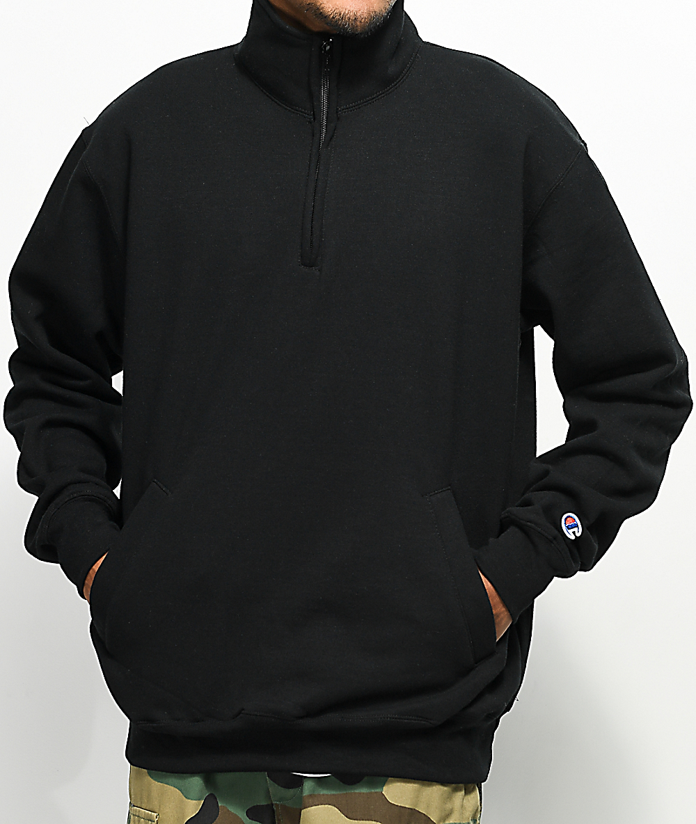 black champion quarter zip