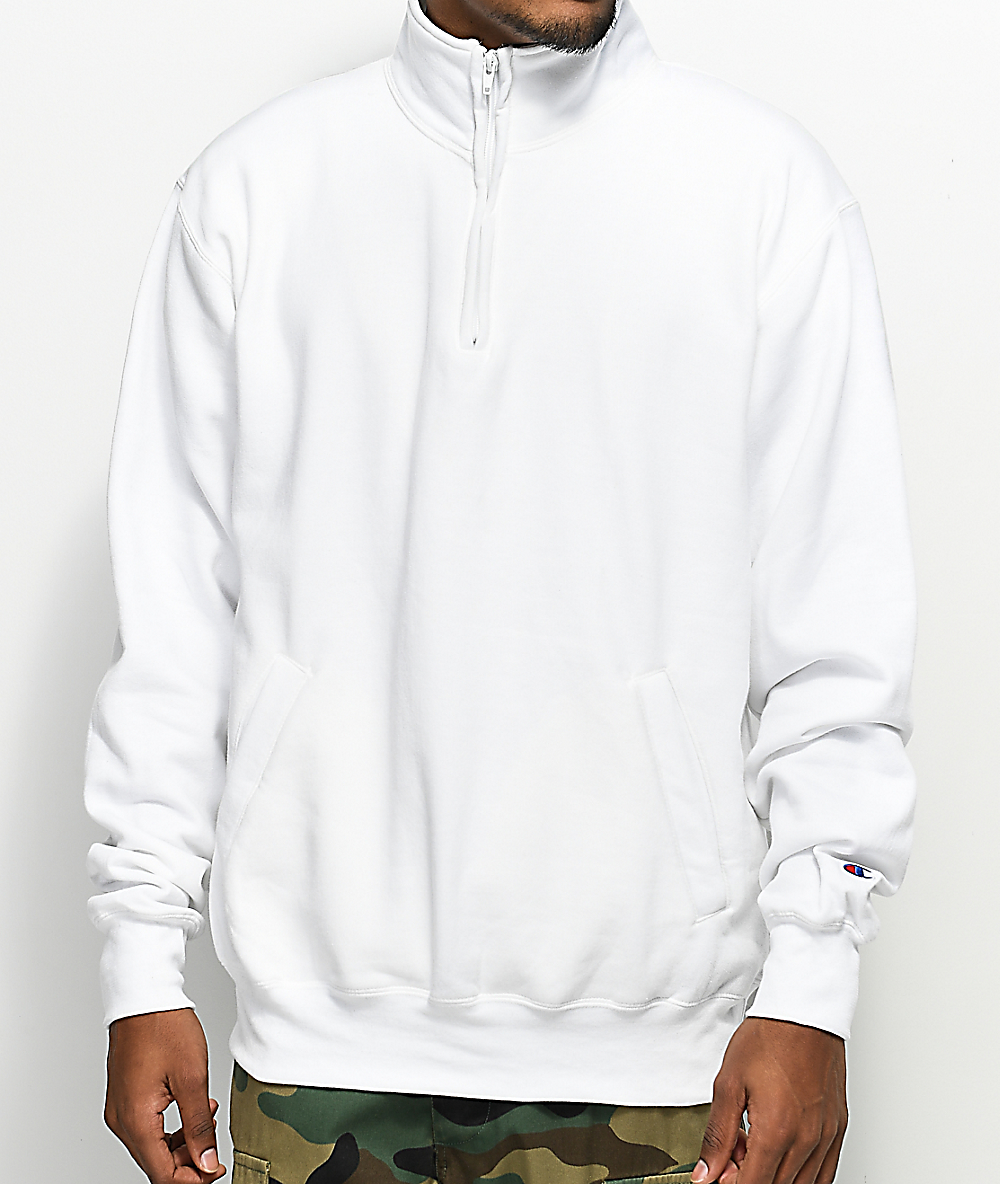 champion powerblend quarter zip