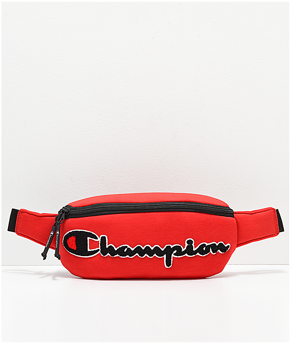 champion waist bag red