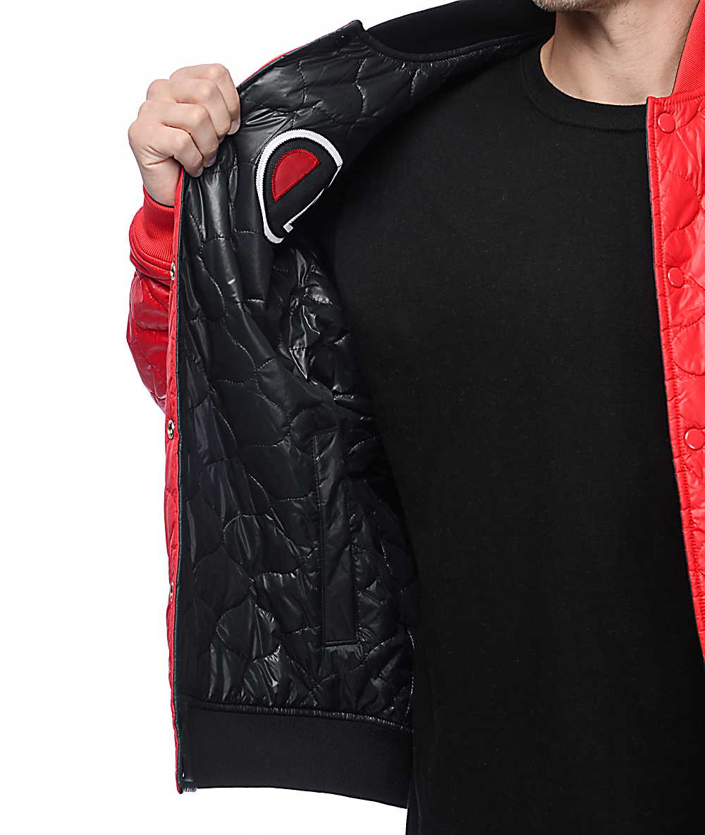 red champion bomber jacket