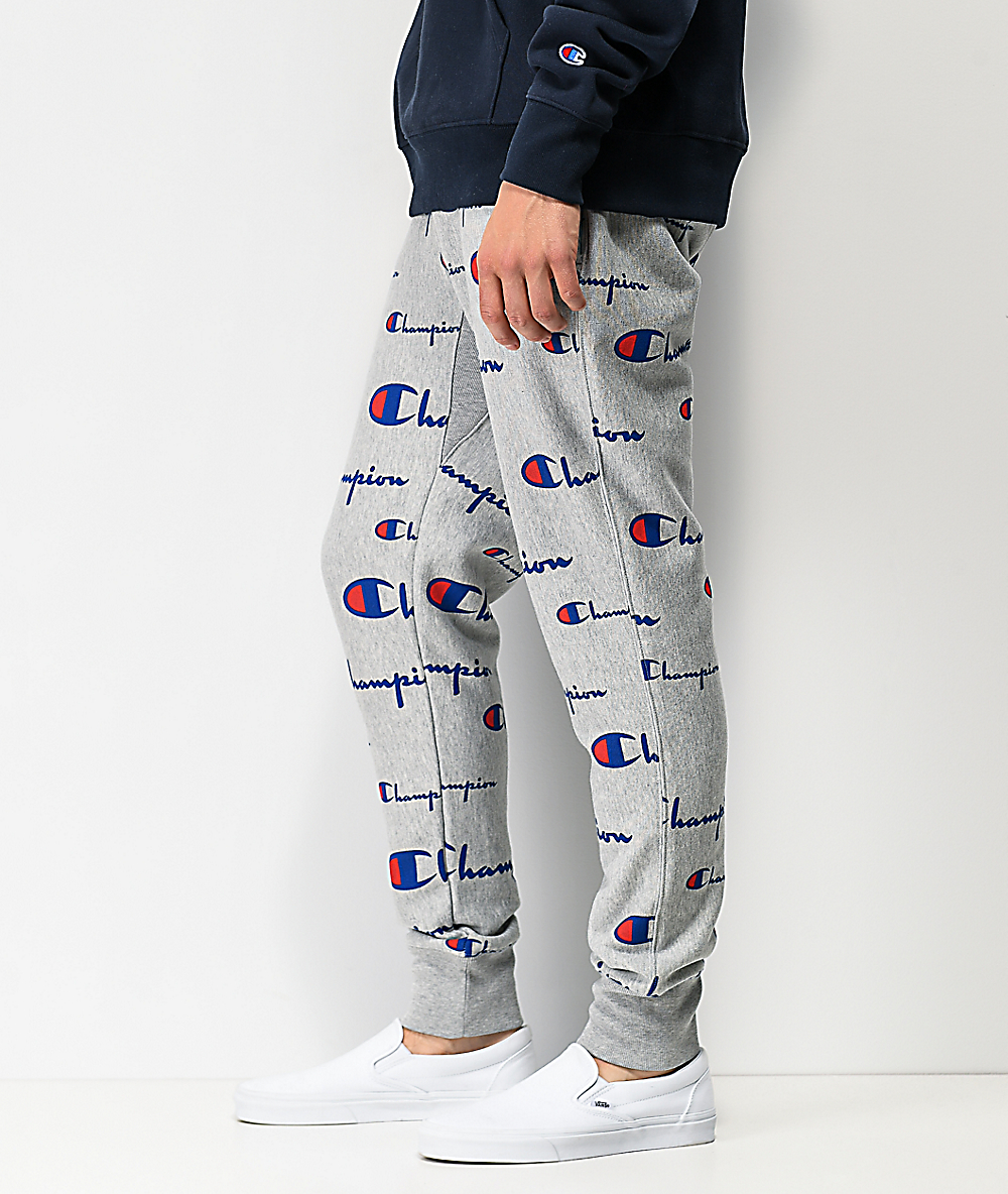 champion reverse weave sweatpants all over