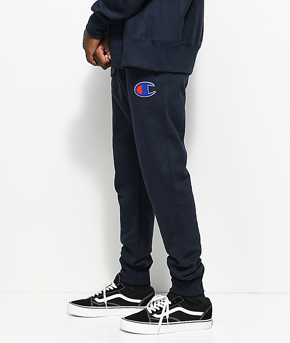 champion reverse weave big c chain stitch jogger