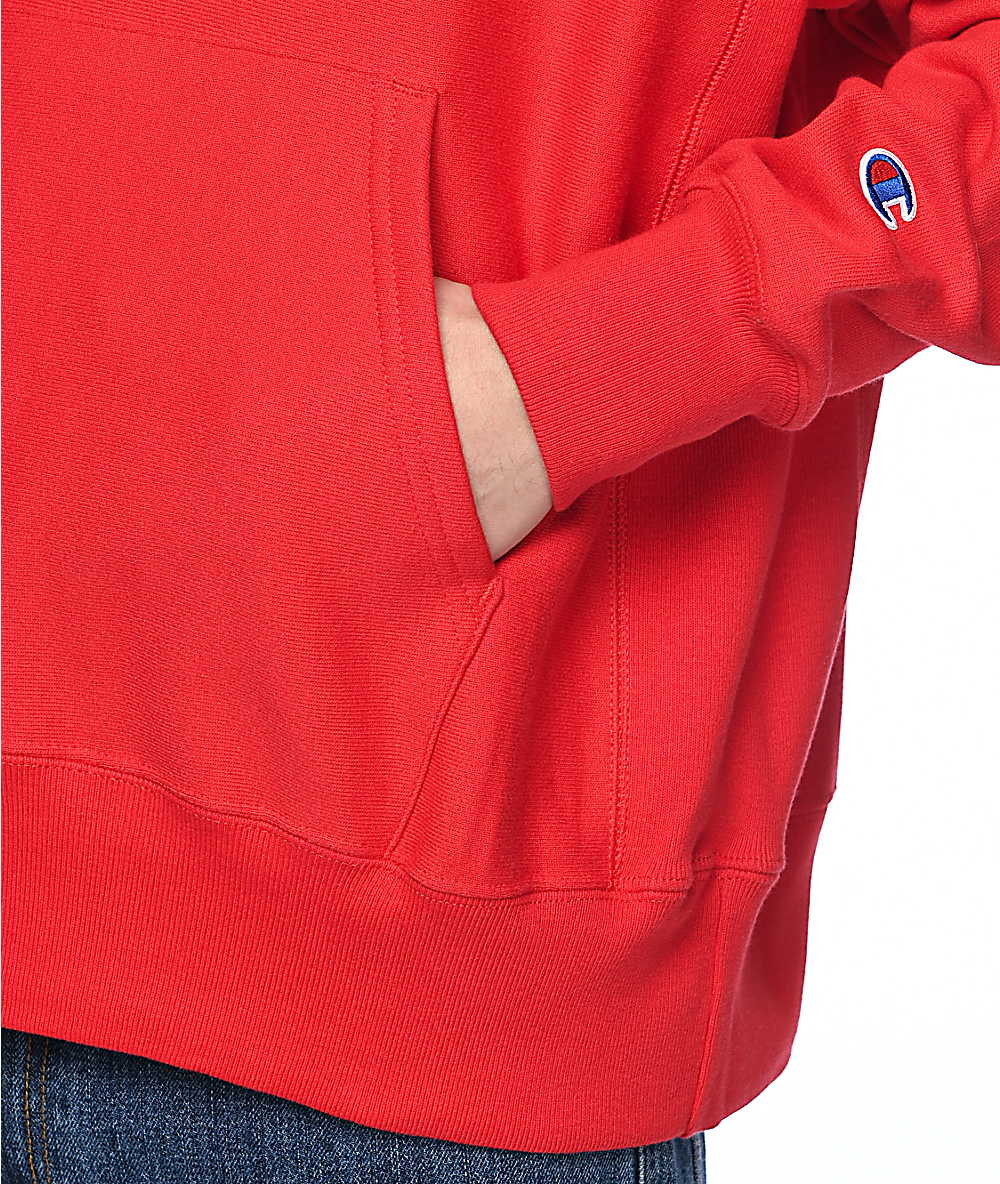 red champion hoodie big c