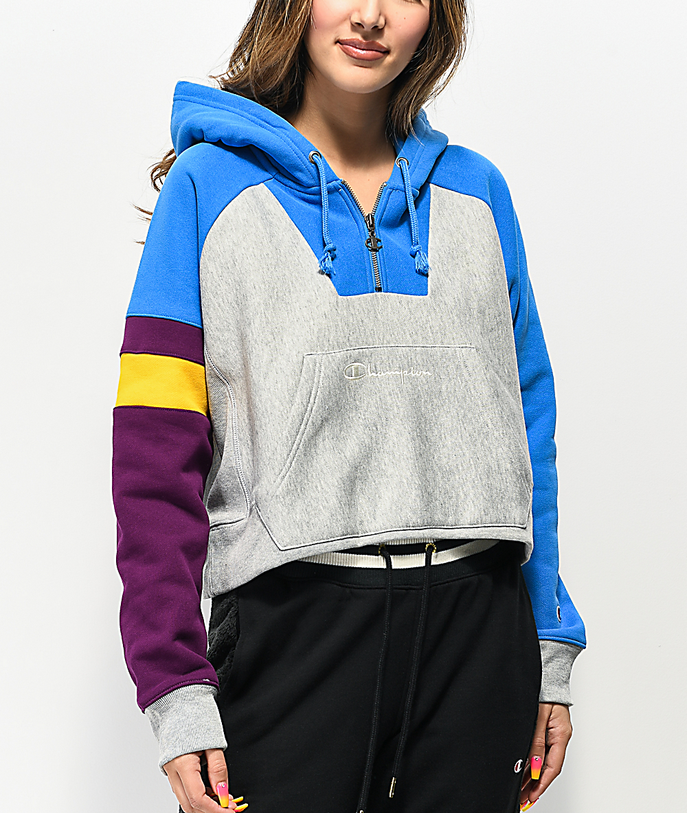 blue grey champion sweatshirt