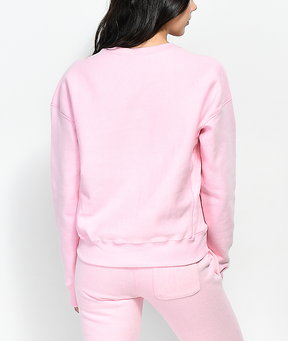 light pink champion crew neck