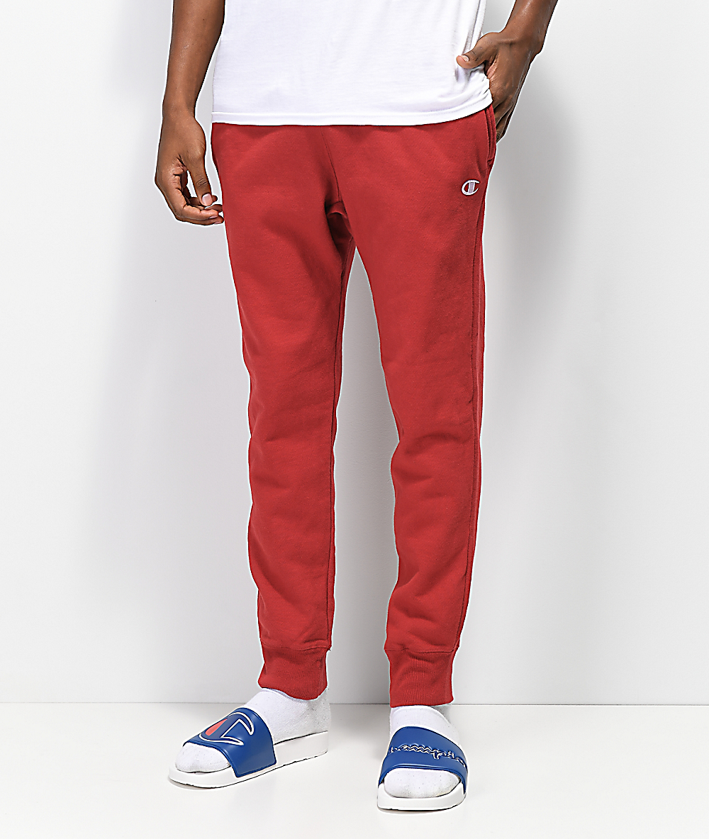 dark red sweatpants