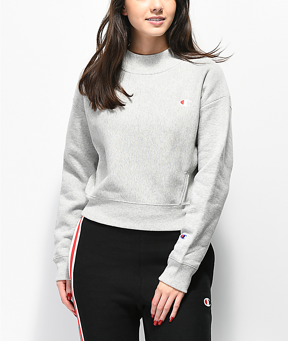 mock neck champion sweatshirt