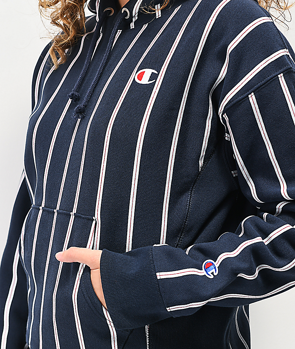 champion side stripe hoodie