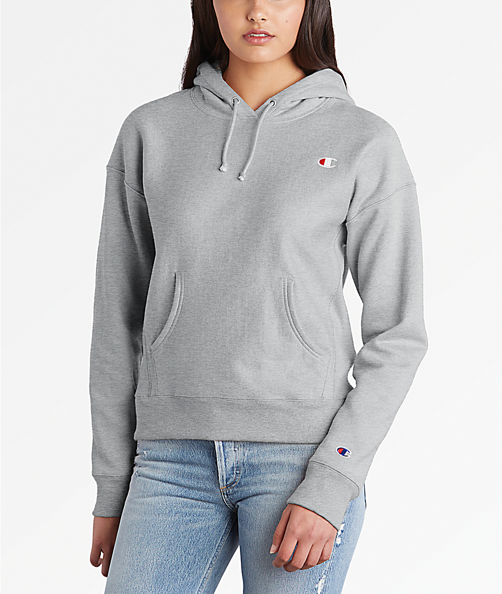 branded grey hoodie