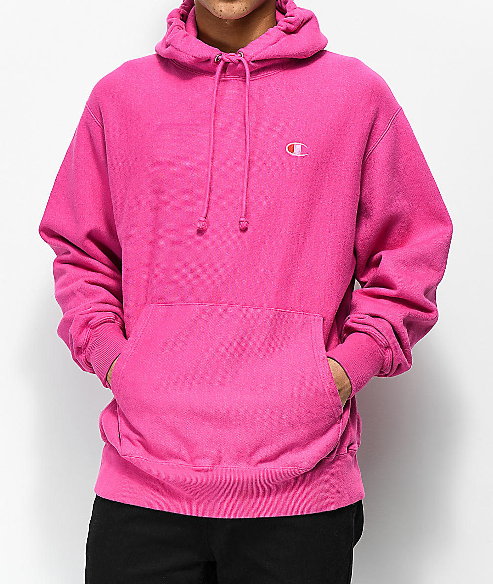 champion pink sweatshirt mens