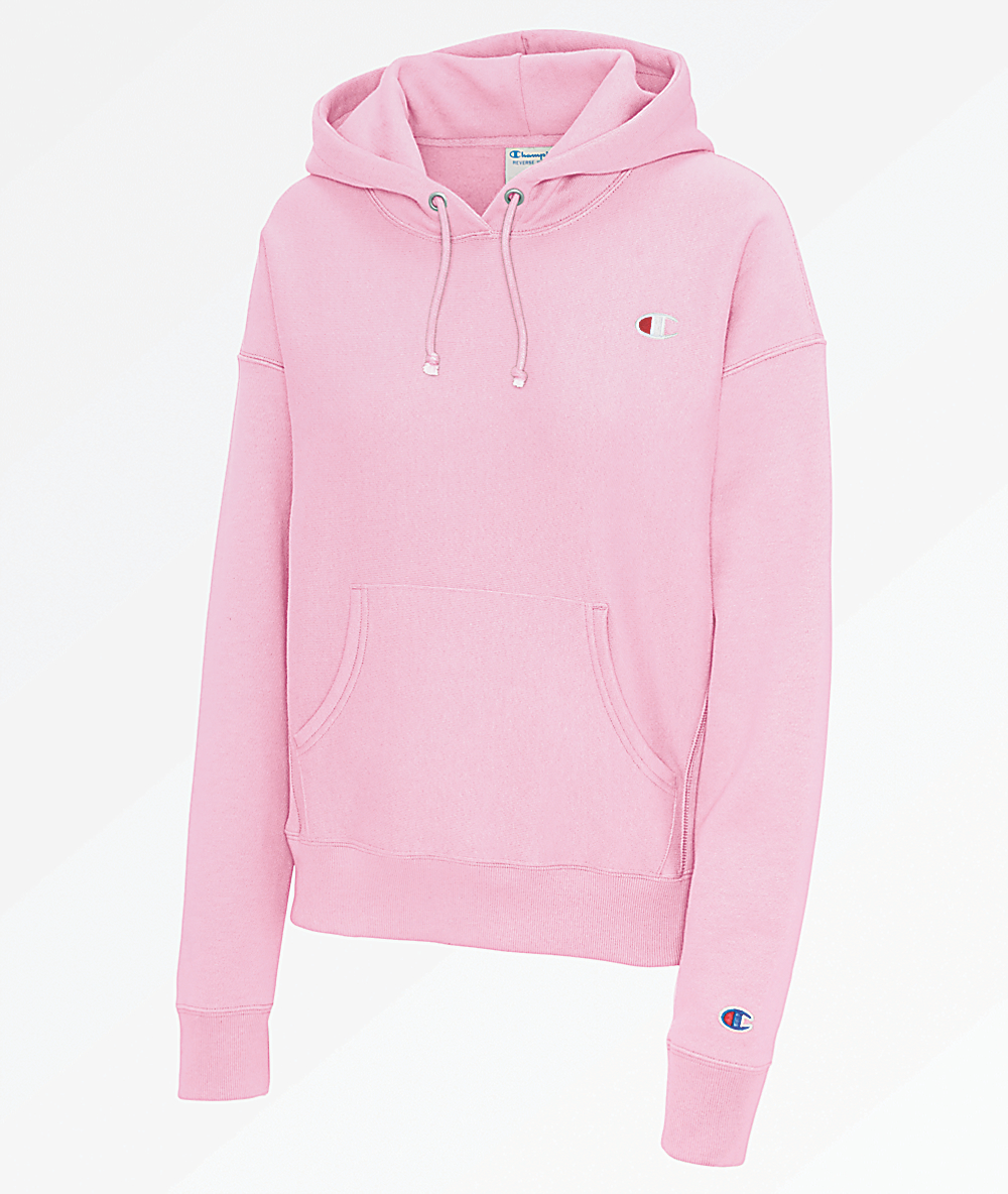 champion reverse weave hoodie pink candy