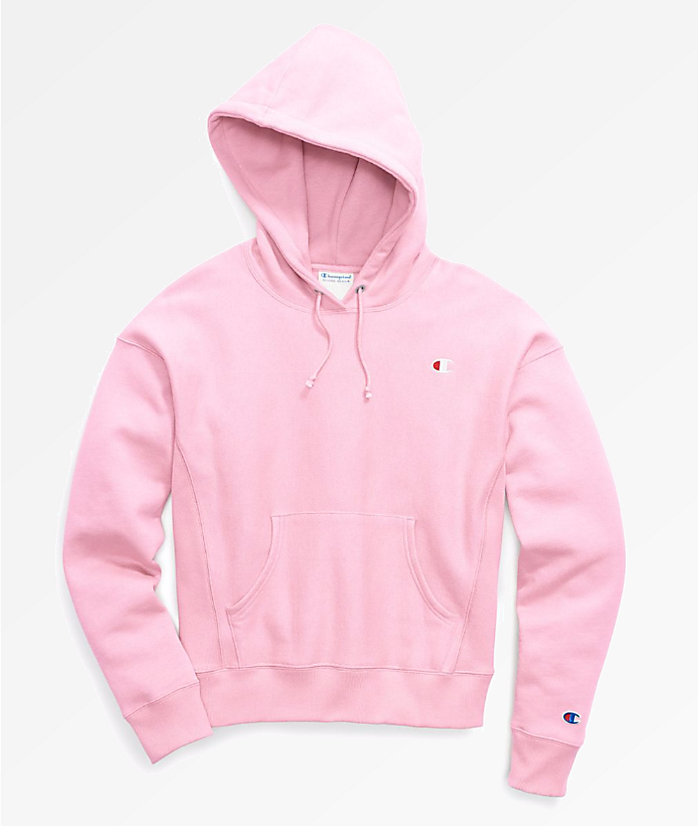light pink champion hoodie