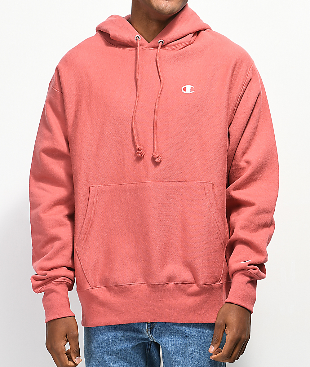champion dark pink hoodie