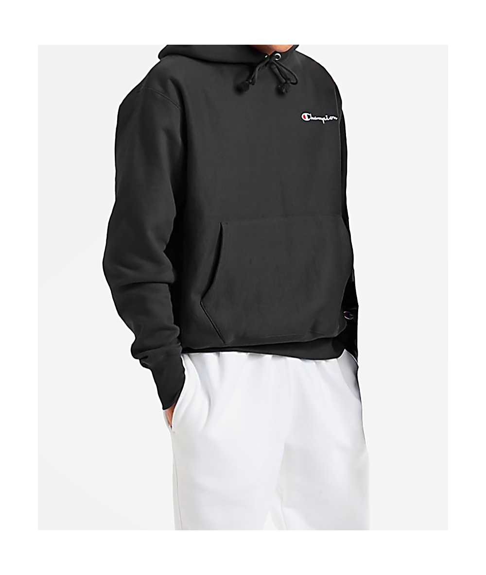 small black champion hoodie