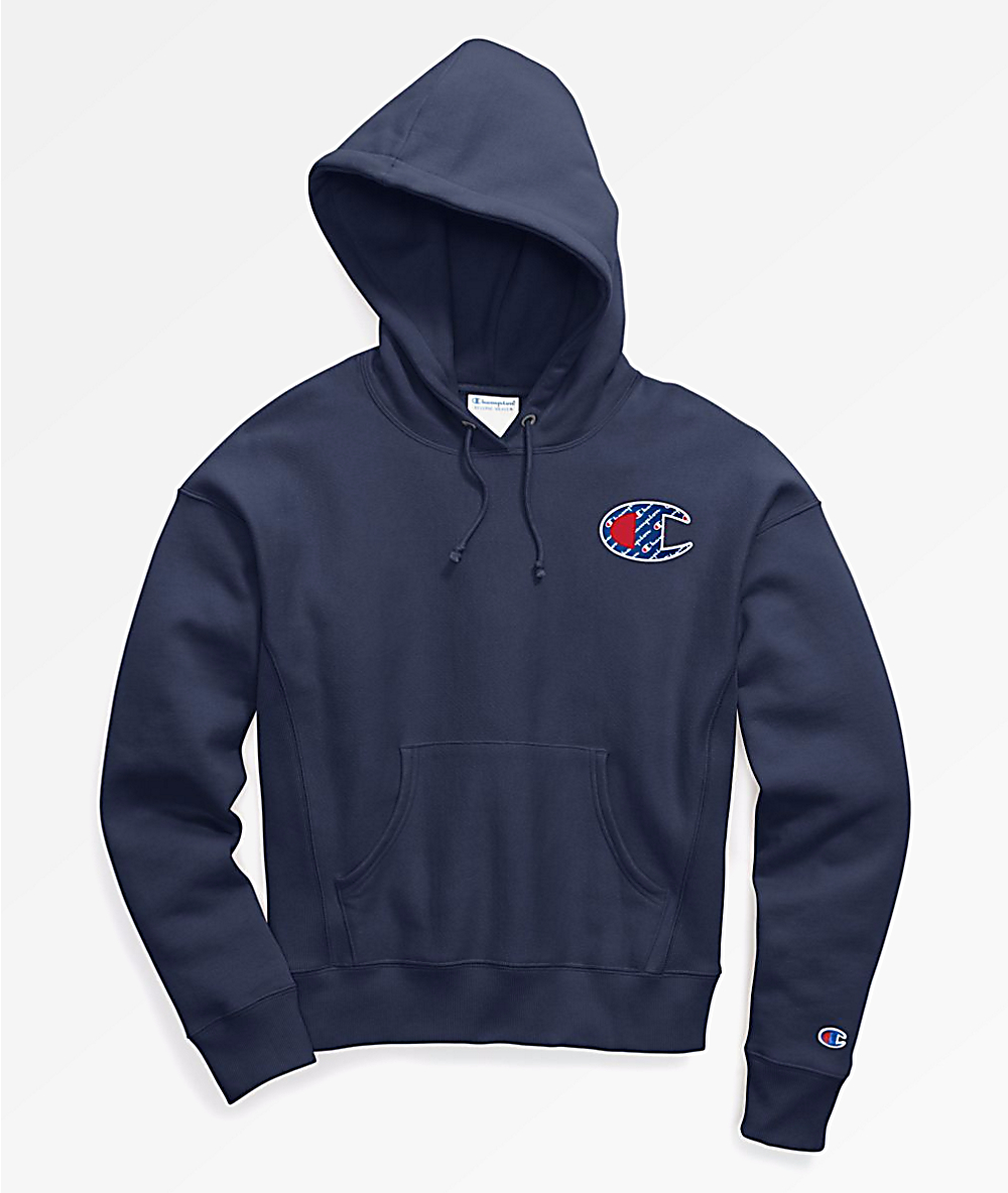 champion indigo hoodie