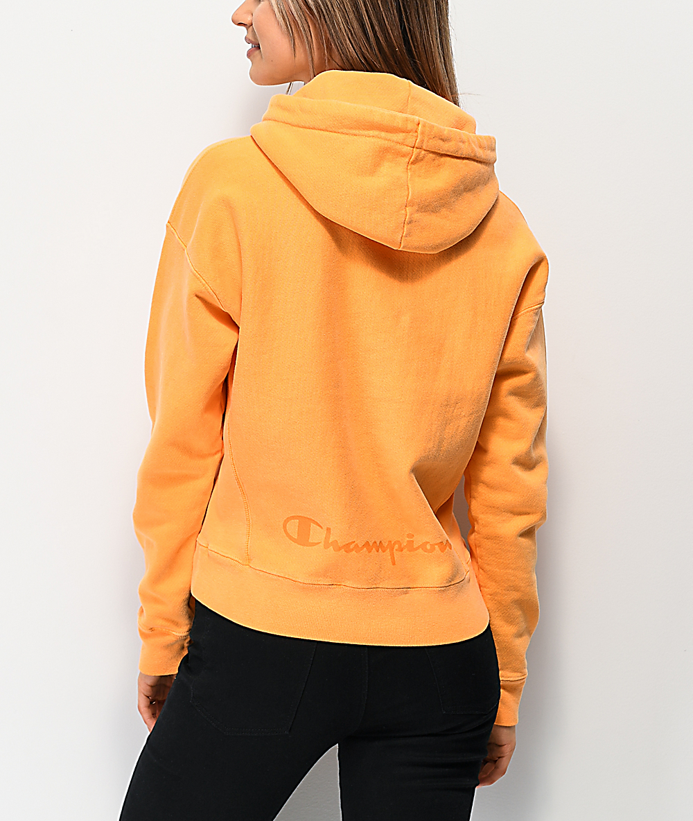 yellow champion hoodie zumiez