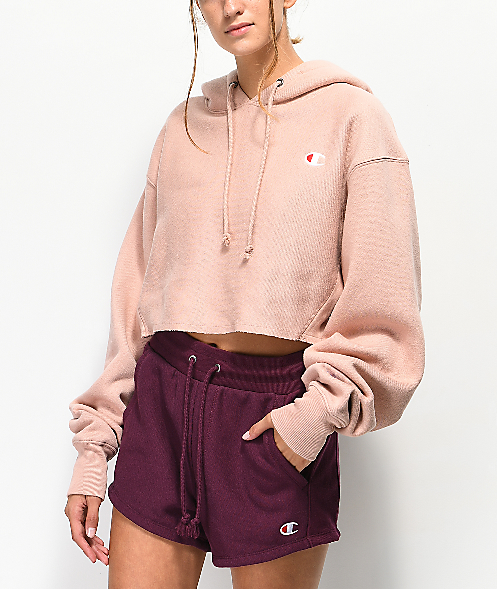 champion weave cropped hoodie