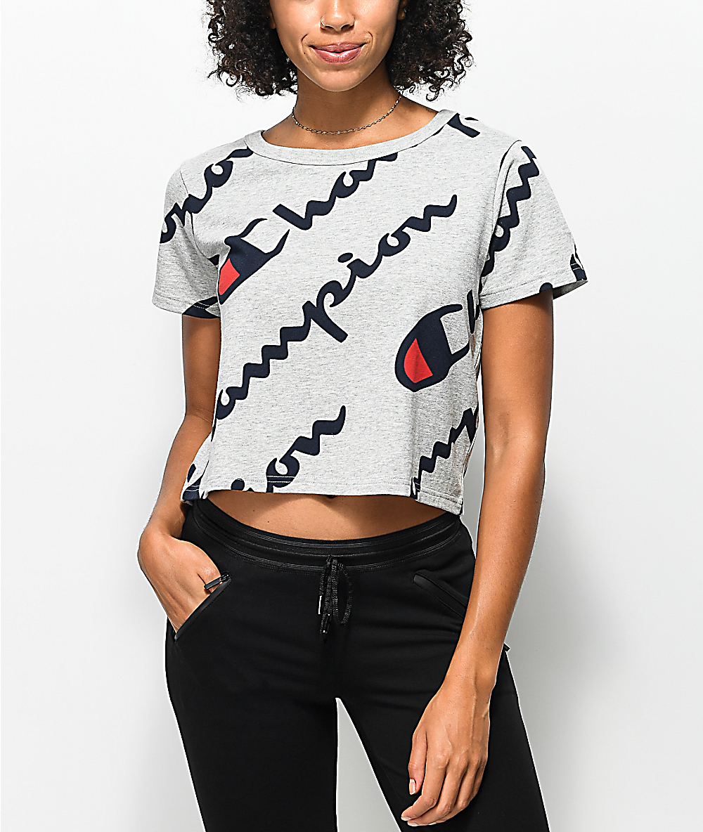 Heather Grey Crop T-Shirt | Zumiez 