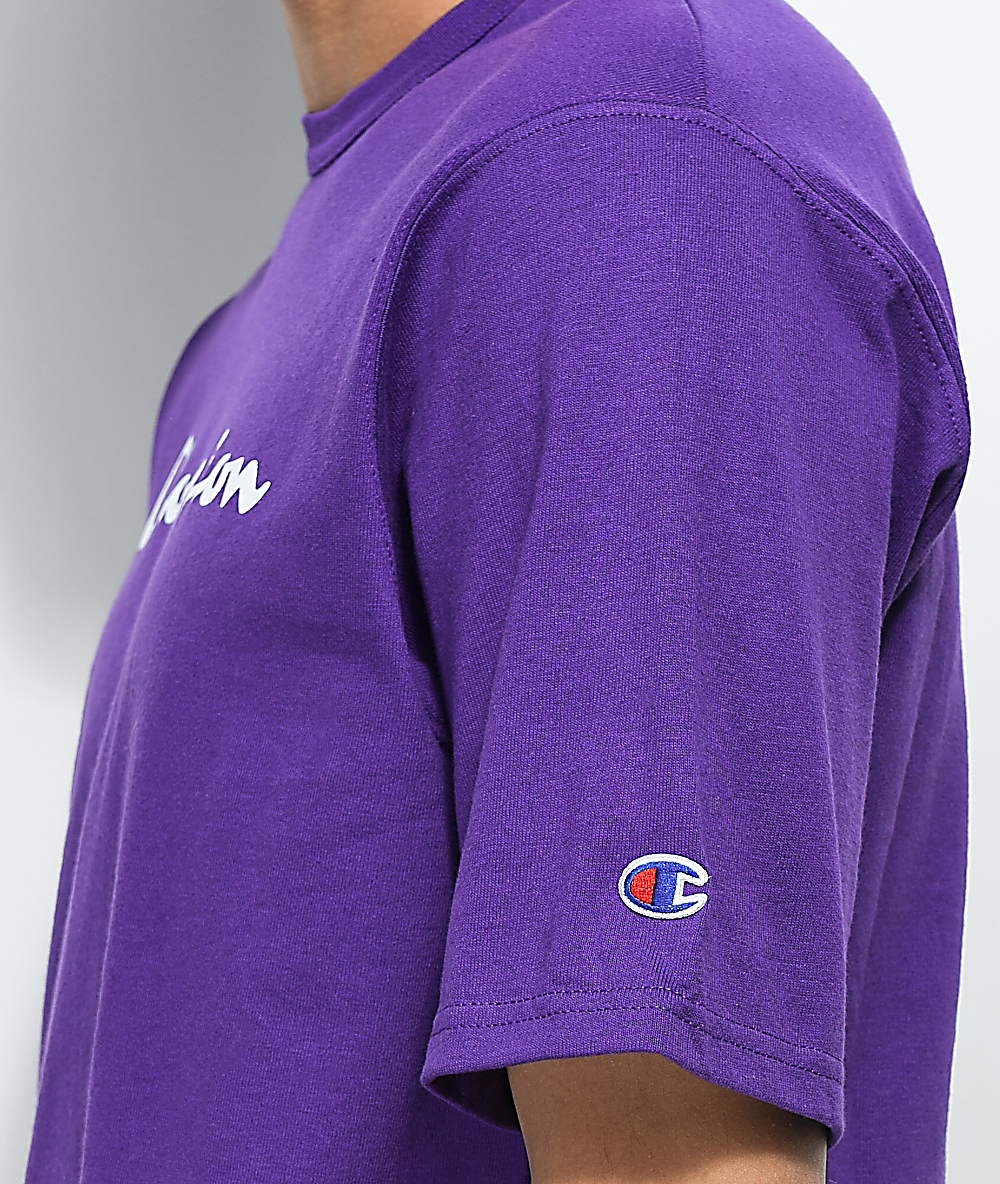 dark purple champion shirt