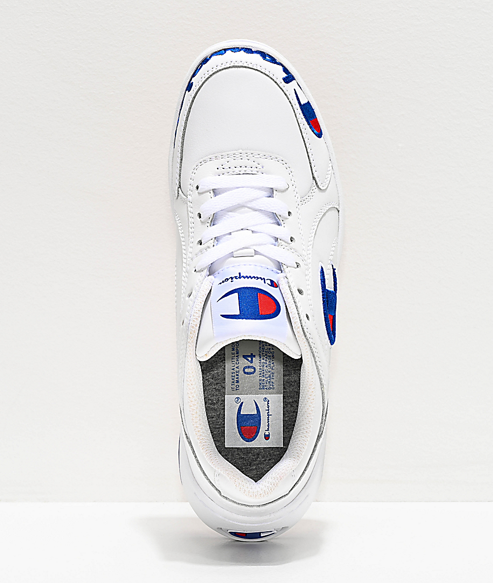 champion white leather shoes