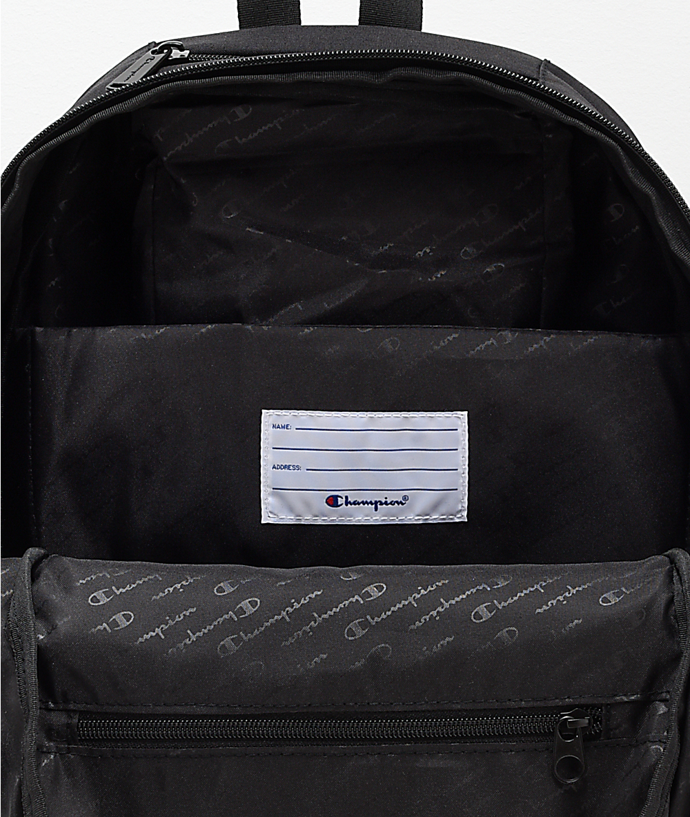 champion supercize 2.0 black & white backpack