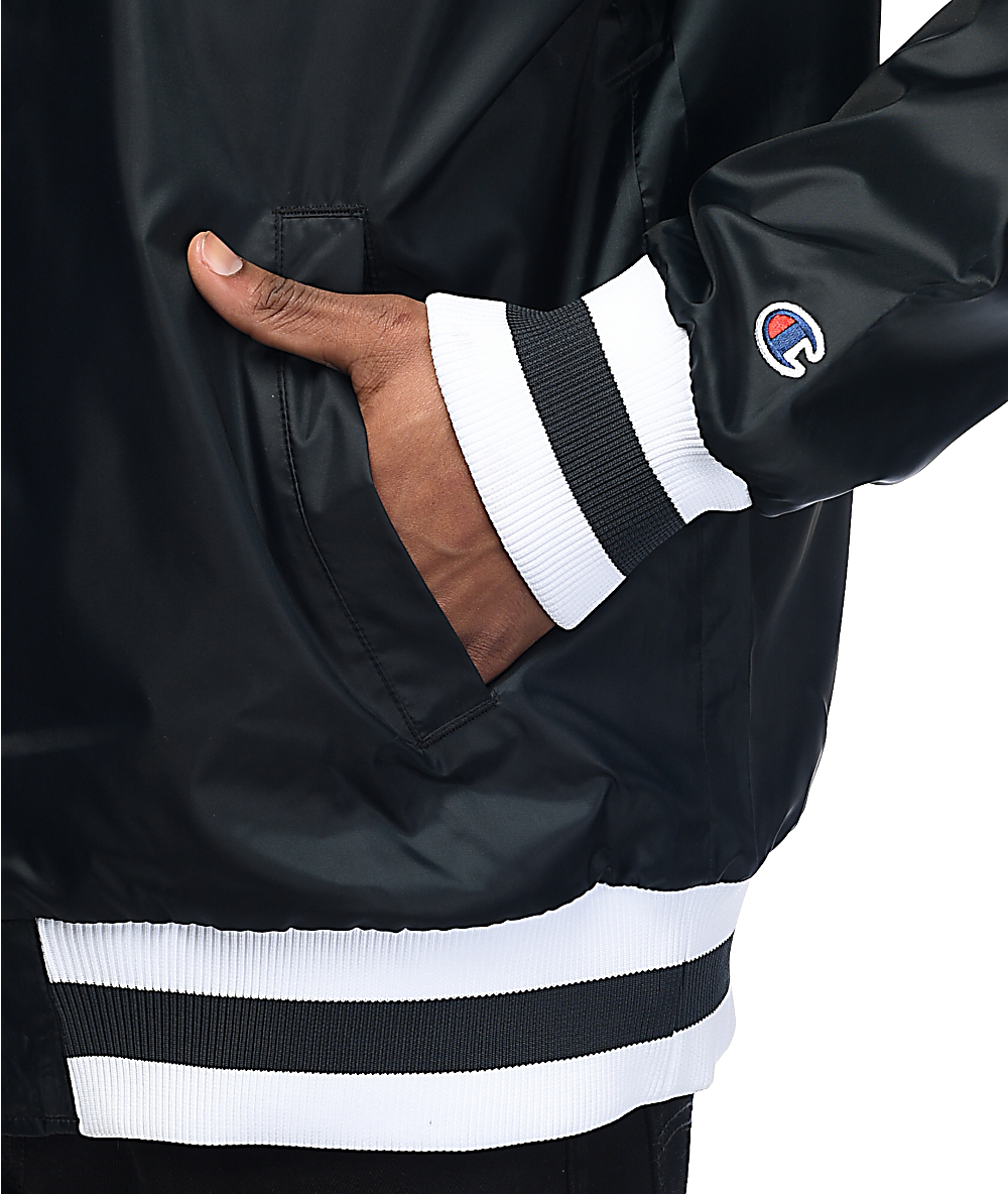 champion black bomber jacket