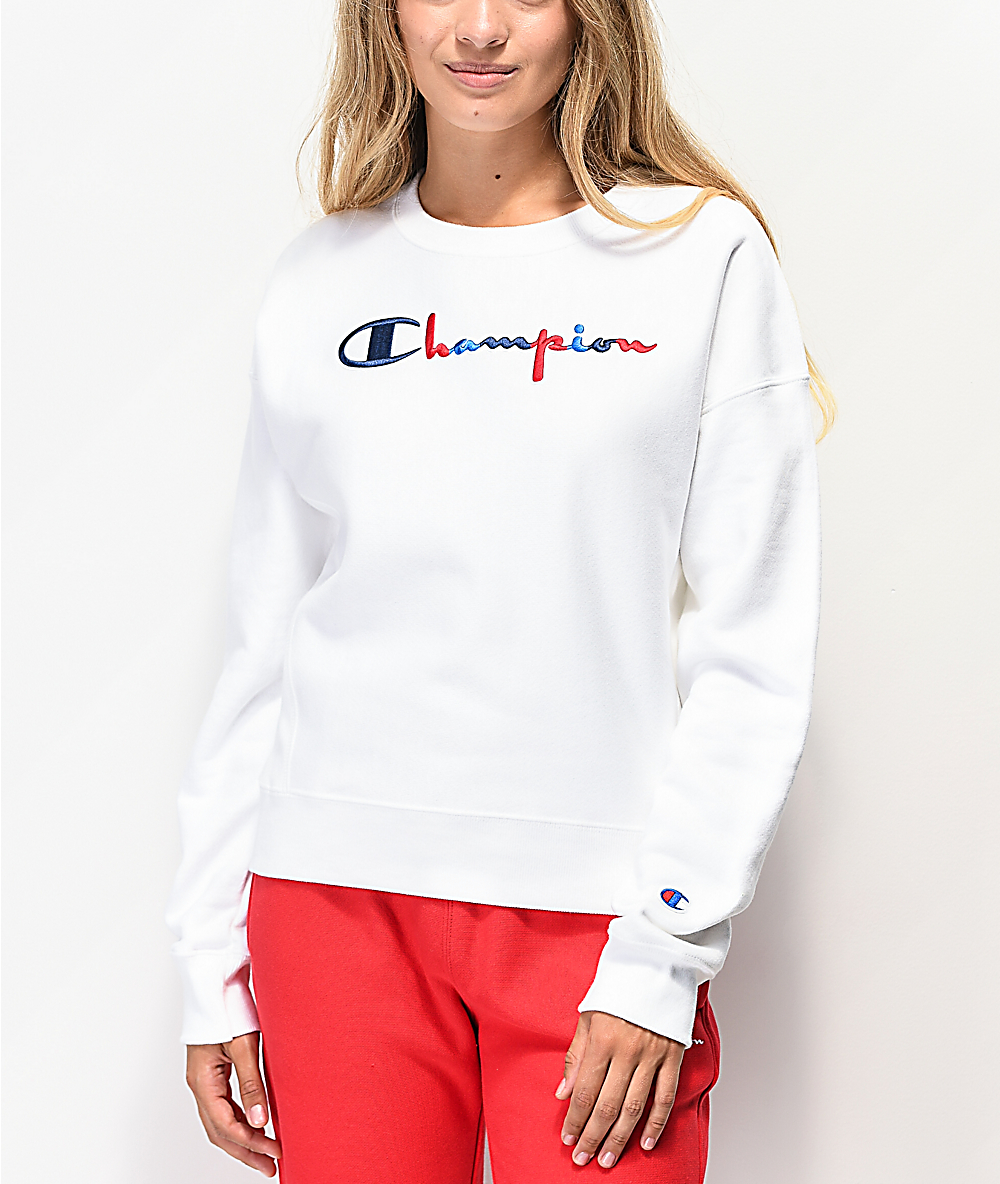 champion sudadera blanca
